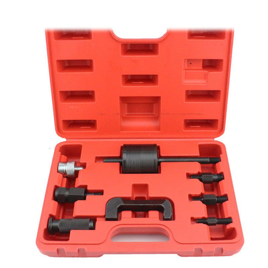 9pcs Professional Master Diesel Injector Extractor Set With Common Rail Adaptor Slide Hammer Injection Puller CDI Tool Kit Set