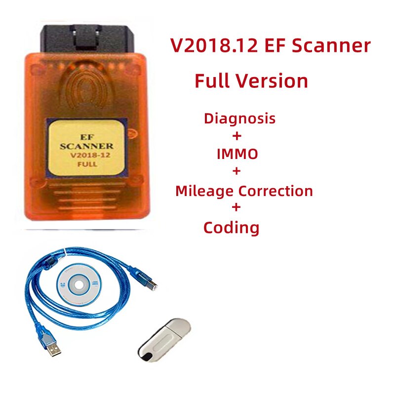 V2018.12 E/F Scanner II Full Version  BMW Scanner II  Diagnosis + IMMO + Mileage Correction + Coding Function Scanner