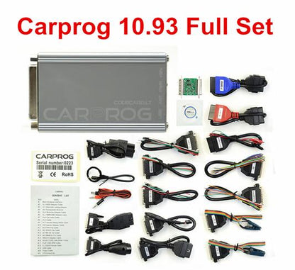 Carprog V10.93 V10.05 V8.21 Full Adapters CarProg Online Programmer  Airbag/Radio/Dash/IMMO/ECU Auto Repair ECU Chip Tuning