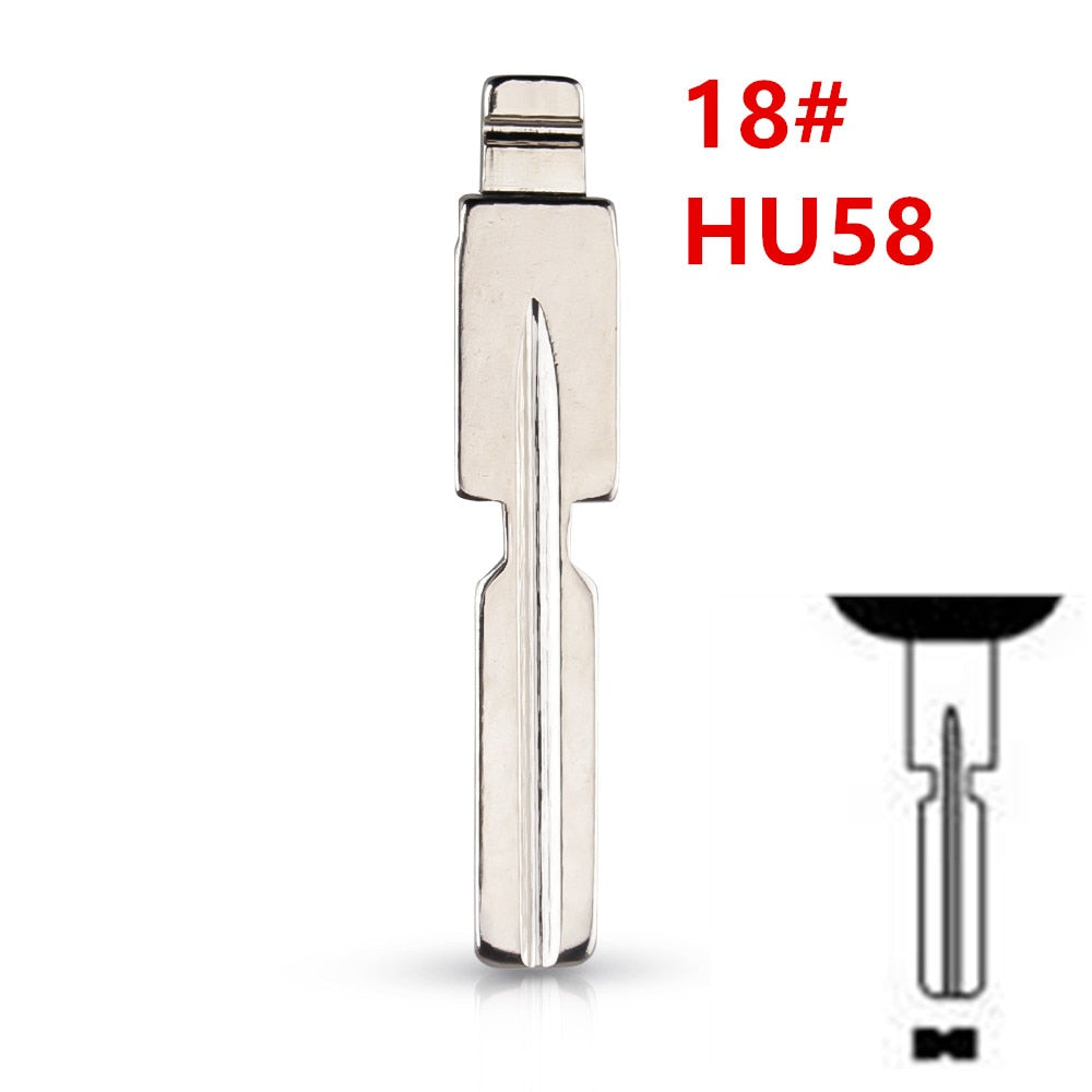 10pcs Uncut flip Metal key blade 18# HU58  BMW  KD keydiy xhorse VVDI remotes universal No.18