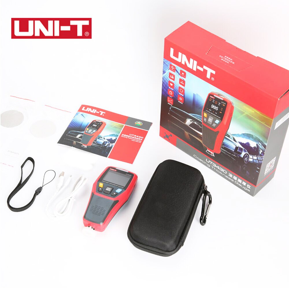 UNI-T UT343D Metallic Car Paint Film Thickness Gauge With USB Data Storage Function FE/NFE Coating Tool Measurement