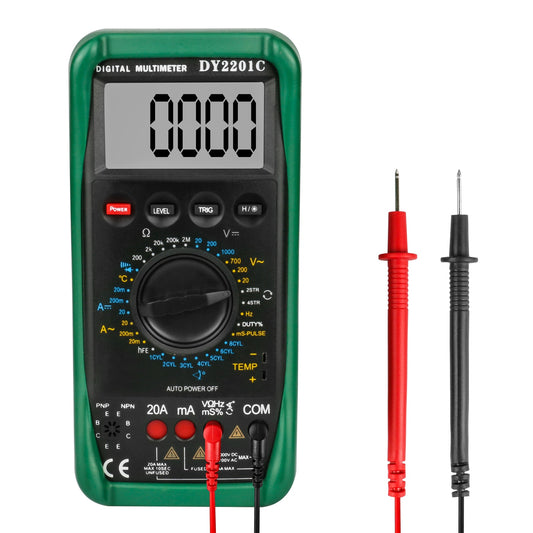 DY2201C Automotive Multimeter Engine RPM Voltage Resistance Diode Ignition Dwell Circuit Switching Measurement Ohm Volt Amp