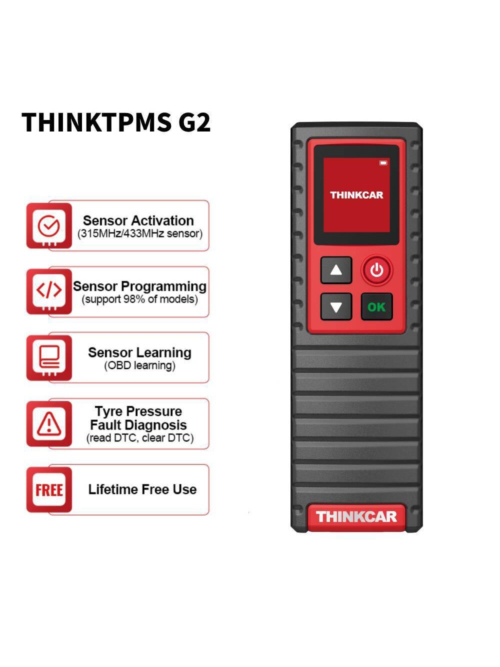 THINKCAR ThinkTool Mini Pro Pros Pros+Functional Modular Thermal Imager Video Scope Worklight Printer TPMS G1 S1 Cable ThinkEasy