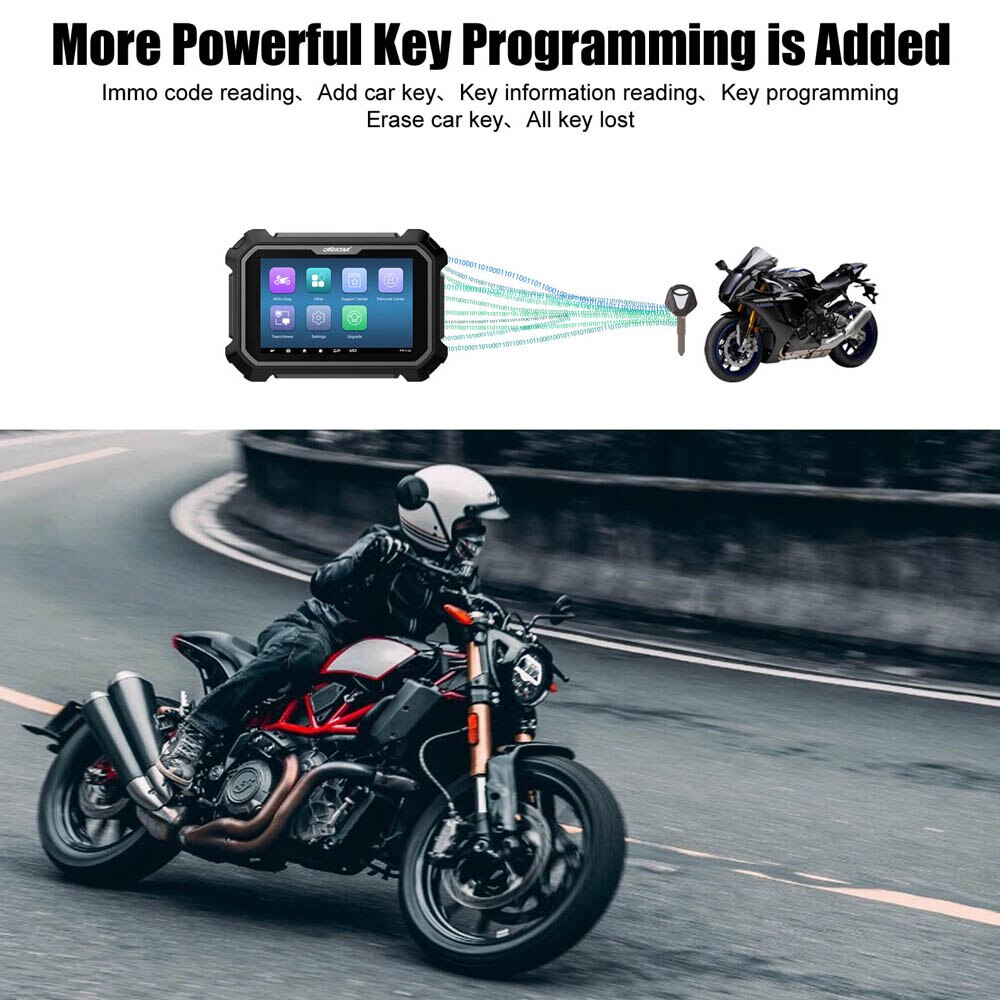 OBDSTAR MS80 STD Version 8 Inch with Professional-level Intelligent Diagnosis Motorcycle Diagnostic Tool Plus IMMO with P001