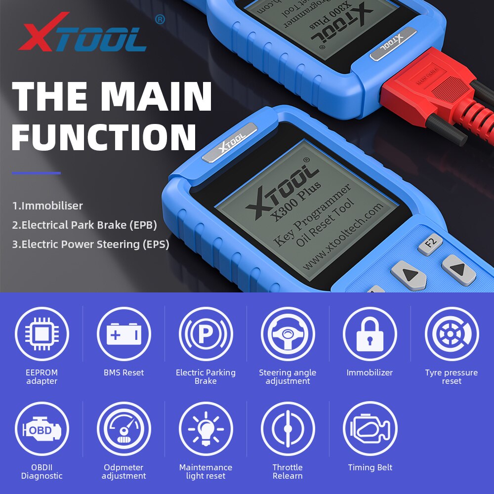 Original XTOOL X300 Plus Auto Key Programmer OBD2 Engine Diagnosis Professional X300 With Special Function Free Update Online