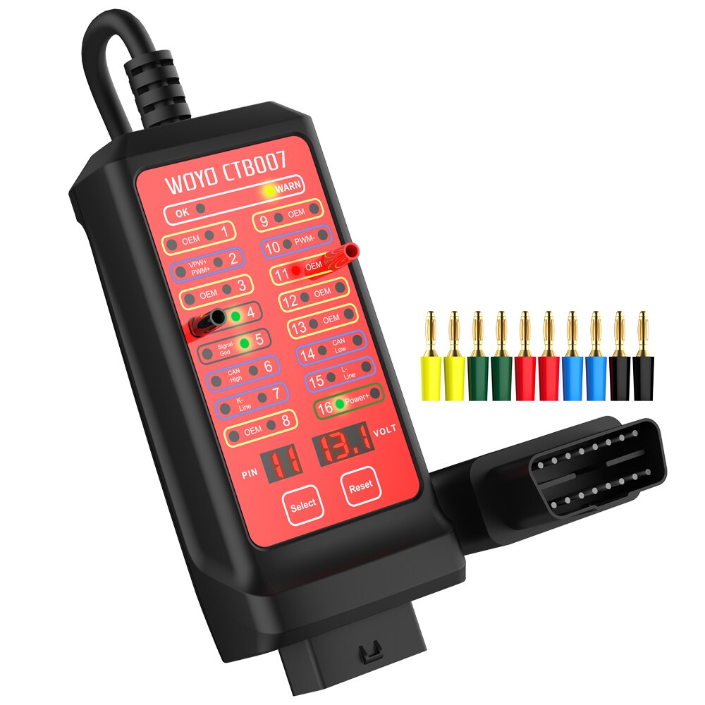 WOYO CTB007 CAN Tester Pin Settings Diagnostic Tool OBD2 16Pin Break Out Box Communication Detection Auto ECU Diagnosis Scanner