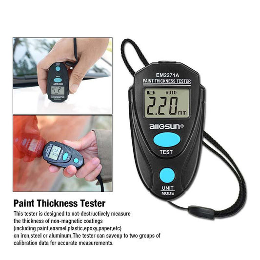 100% Original All-sun EM2271A Handheld Painting Thickness Gauge Automotive Coating Thick Tester Portable Tool Better Than em2271
