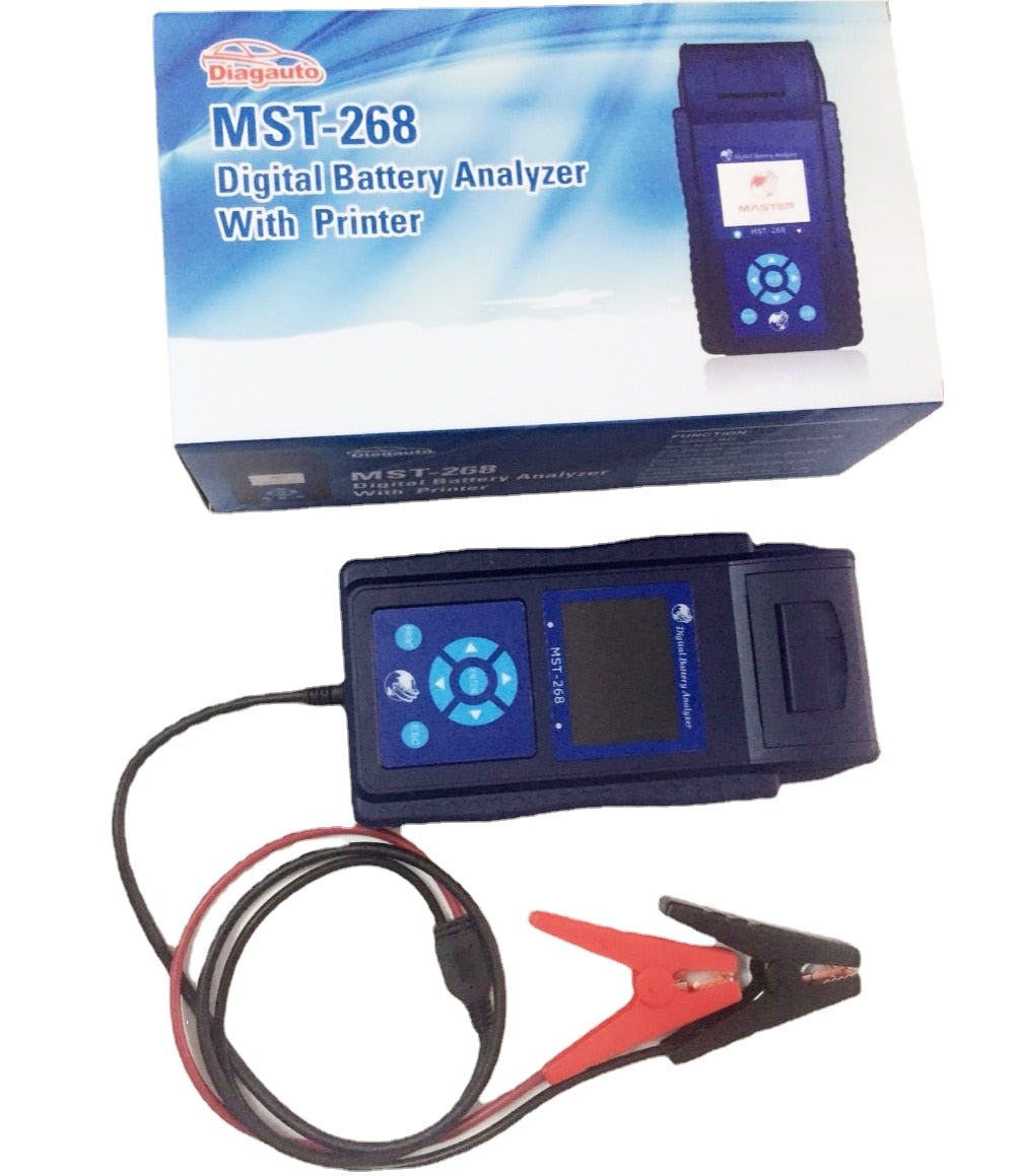 Car Digital Battery Analyzer MST-268 with Printer Support Multi-language Automotive Power Tester CCA IEC EN JIS DIN