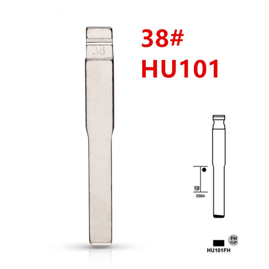 10pcs Uncut Metal 38# HU101 ford Focus  KD keydiy xhorse VVDI remotes universal No.38
