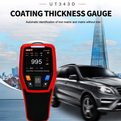 UNI-T UT343D Metallic Car Paint Film Thickness Gauge With USB Data Storage Function FE/NFE Coating Tool Measurement