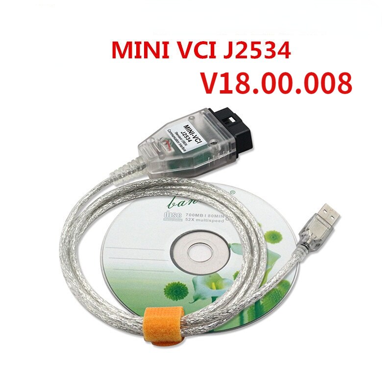 Latest MINI VCI V18.00.008 J2534 V14 Interface  Toyota TIS Techstream obd mini vci Diagnostic Cable
