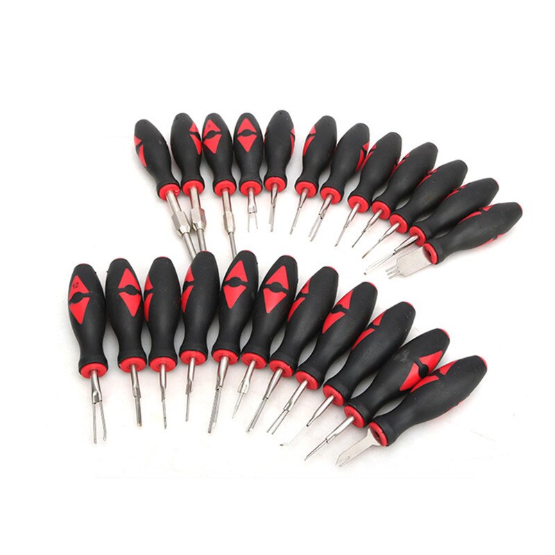 23Pcs/Set Universal Automotive Terminal Release Removal Remover Tool Kit Car Electrical Wiring Crimp Connector Pin Extractor Kit