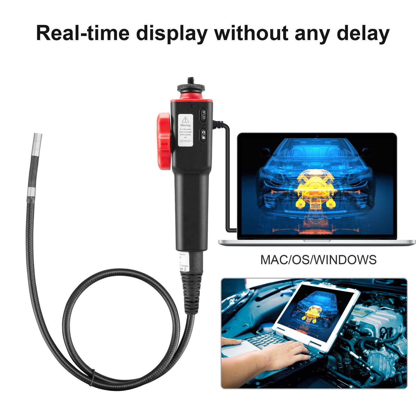 Customized 8.5mm Inspection Camera Handheld Endoscopio Industrial 2way Articulating Cell Phone Borescope
