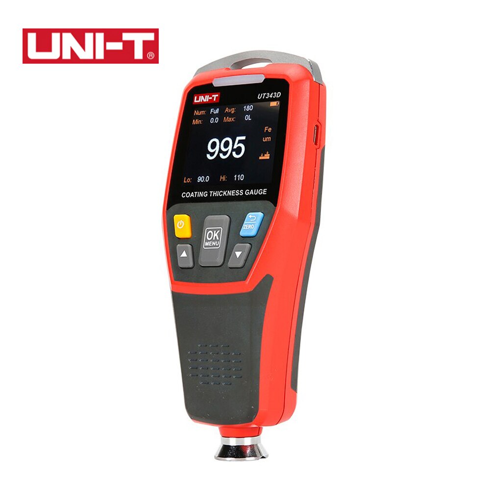 UNI-T UT343D Metallic Car Paint Film Thickness Gauge With USB Data Storage Function FE/NFE Coating Tool Measurement