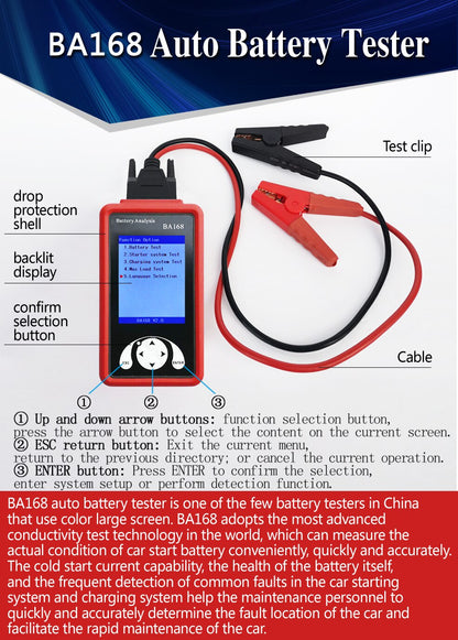 BA168 Auto Battery Tester